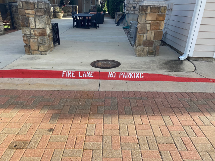 Fire Lane No Parking Curb Striping