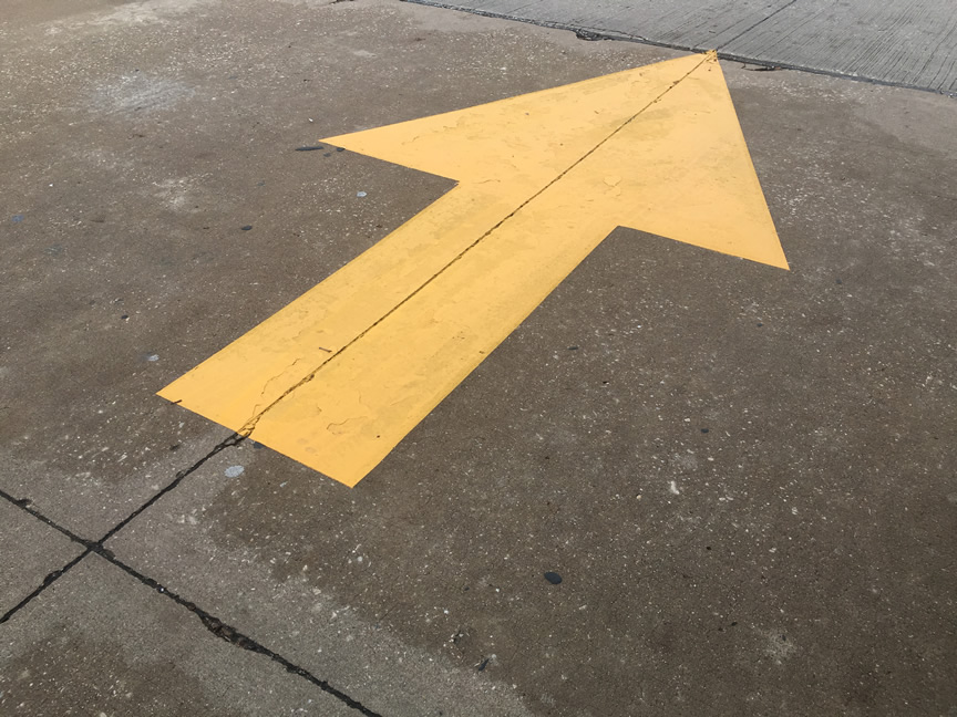 Parking Lot Directional Arrow Painting