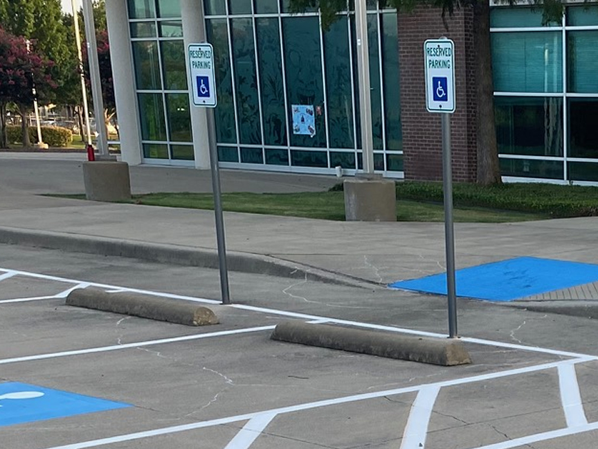 Parking Lot Metal Sign Installation