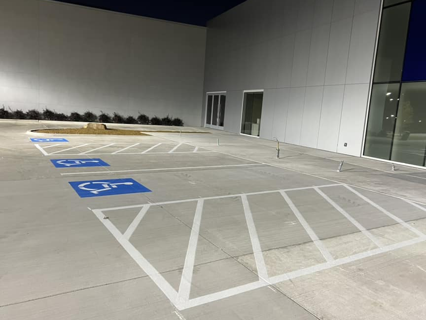 Parking Lot Striping Handicap Stalls Dallas, Texas