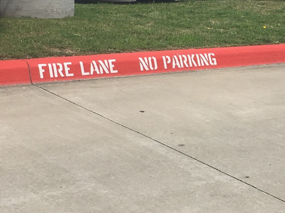 Fire Lane Striping and Curb Painting in Oklahoma City