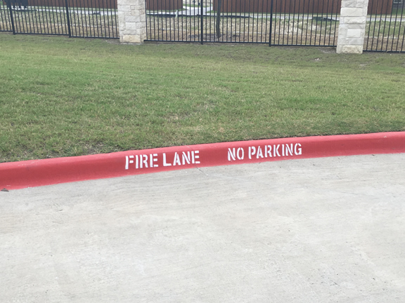 Fire Lane Striping and Curb Painting Raleigh, NC