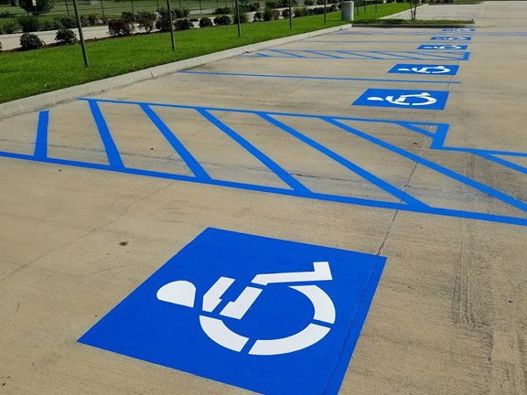 Handicap ADA Stall Striping in Baton Rouge