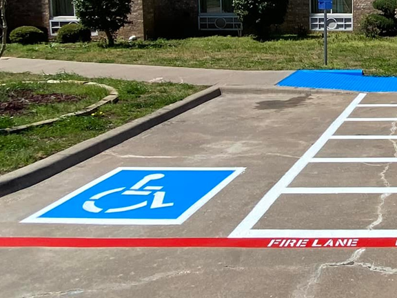Handicap Stall ADA Striping in Oklahoma City