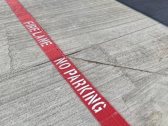 Fire Lane Striping Services Williamsburg, Florida