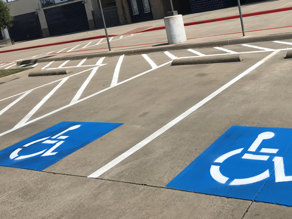 Handicap Stall ADA Striping Services Greenville, SC