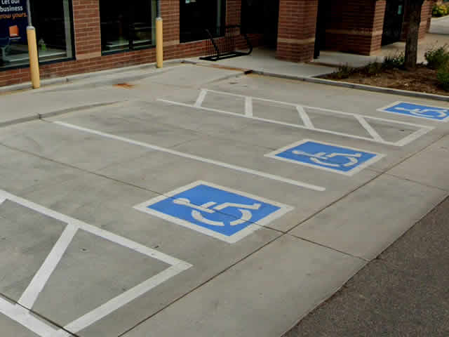 ADA handicap parking striping in Boulder CO