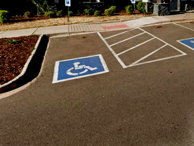 ADA handicap parking striping in Denver CO