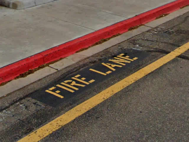 Fire lane striping services in Boulder CO