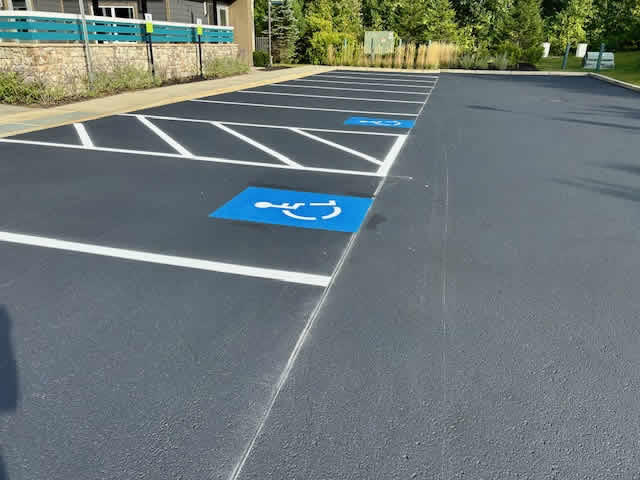 Commercial parking lot striping in Burlington MA