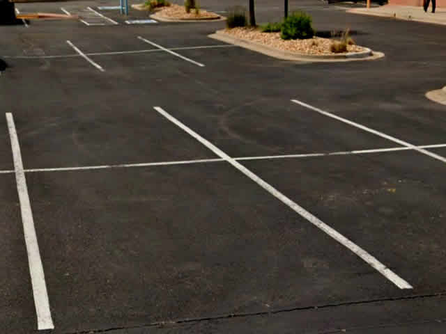 Commercial parking lot striping in Denver Colorado