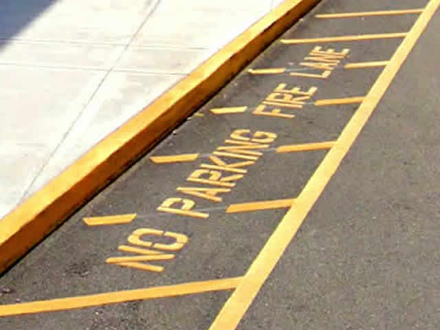 Fire lane striping services in New Bern NC
