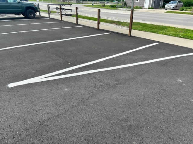 Commercial parking lot striping in Sanger Texas