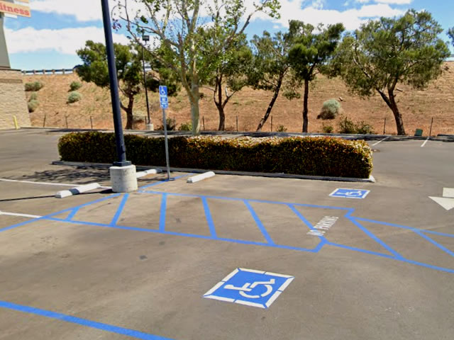 ADA handicap parking striping Lancaster CA