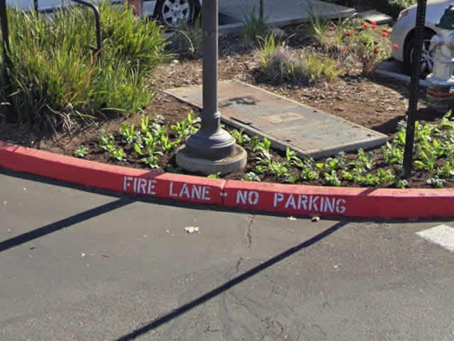 Fire lane striping Fresno California