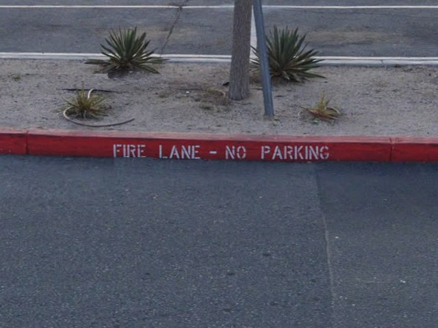Fire lane striping Lancaster California